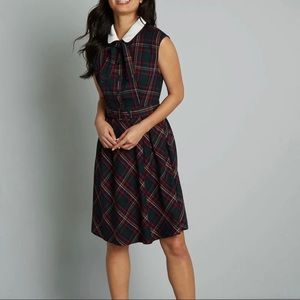 ModCloth Prep School Posh Fit And Flare Dress